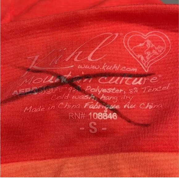 Kuhl Mountain Culture Women Dress Sm Prima Color Block Aerosoft Fabric Orange - Picture 5 of 7